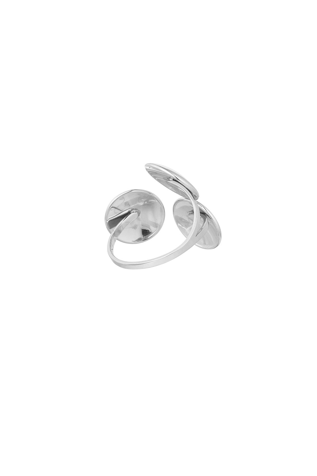 Ring silver cercle